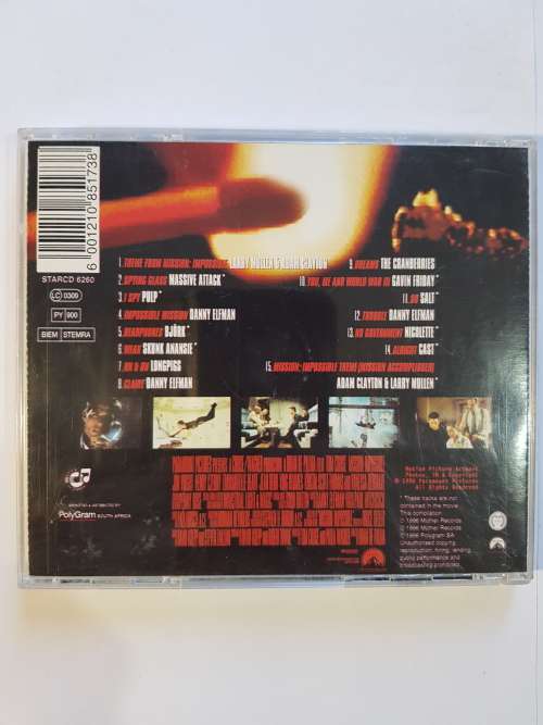 Mission Impossible, Music From And Inspired By The Motion Picture CD
