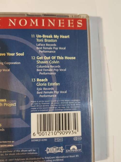 1997 Grammy Nominees CD