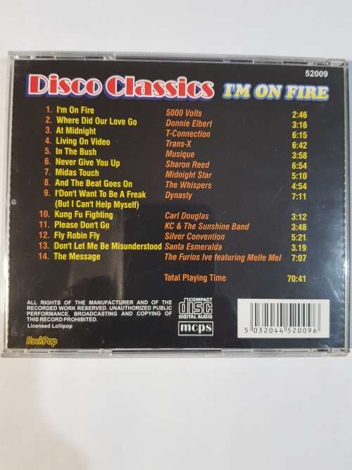 Disco Classics, I`m On Fire CD