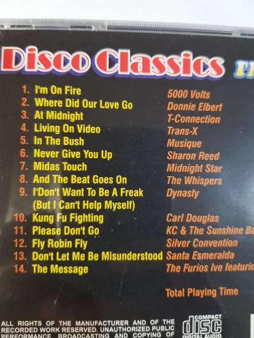 Disco Classics, I`m On Fire CD