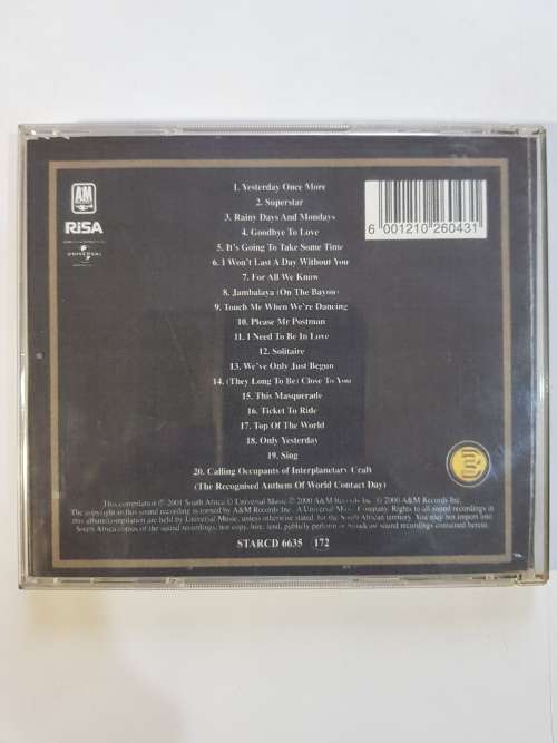 Carpenters, Gold Greatest Hits CD