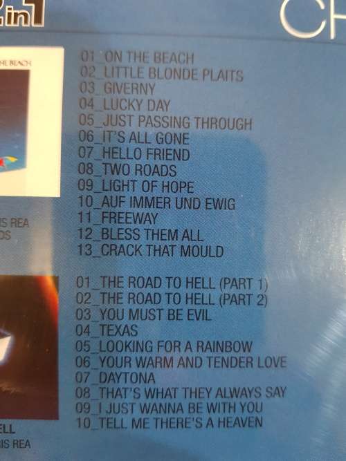 Chris Rea, On The Beach/The Road To Hell, 2 Album Set CD