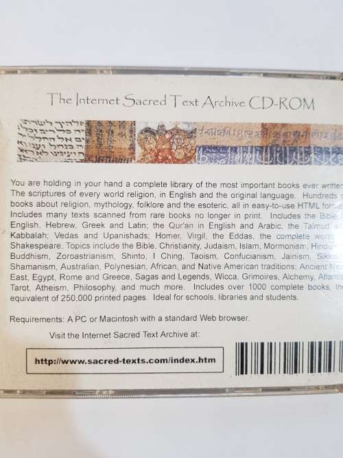 The Internet Sacred Text Archive CD-ROM, Version 4.0, J.B. Hare, 2004