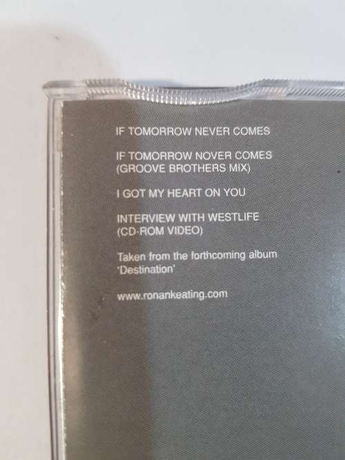Ronan Keating, If Tomorrow Never Comes, CD Single