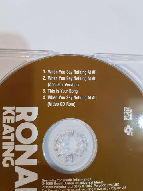 Ronan Keating, When You Say Nothing At All, CD Single