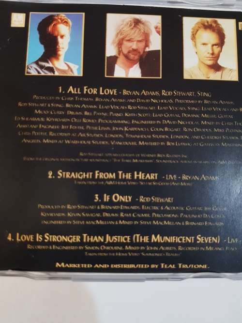 The Three Musketeers, All For Love, CD Single