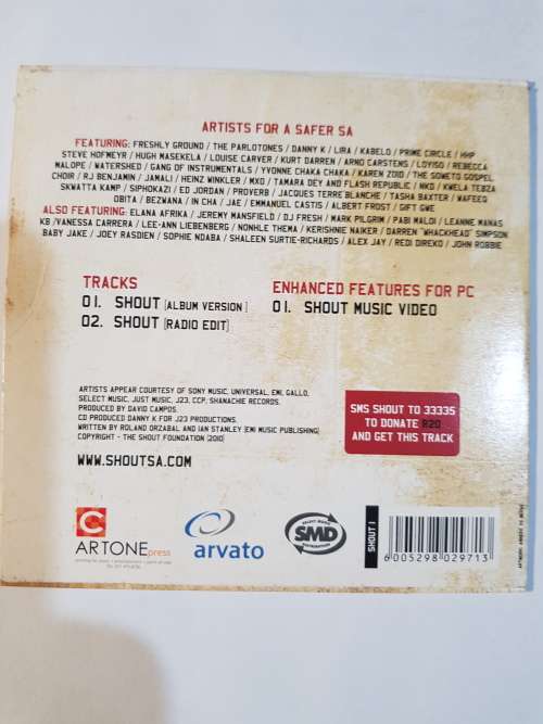 Shout for a Safer South Africa, CD single