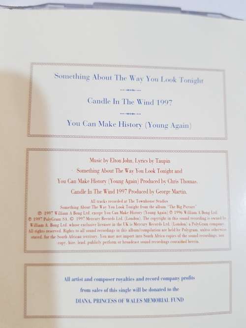 Elton John, Something About The Way You Look Tonight / Candle In The Wind CD single