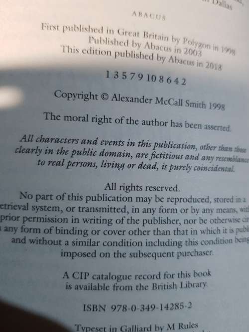 The No. 1 Ladies` Detective Agency by Alexander McCall Smith, 20th Anniversary Edition