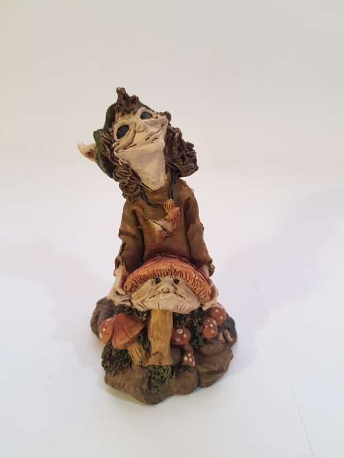 Witch with Mushroom Figurine, Crown