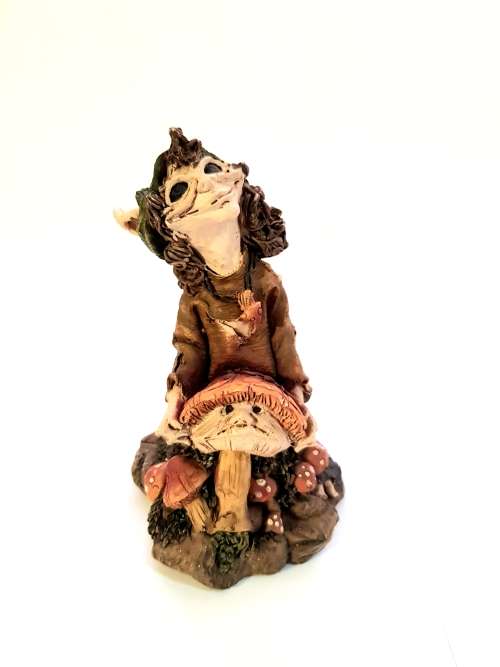 Witch with Mushroom Figurine, Crown