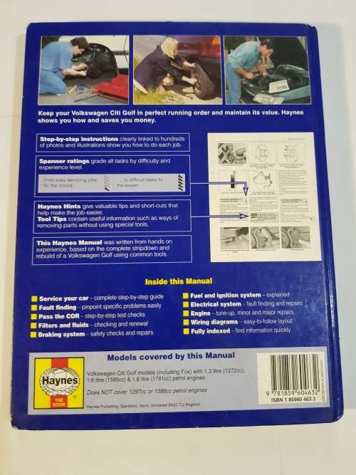VW Citi Golf 1983-1997 Service and Repair Manual, Haynes
