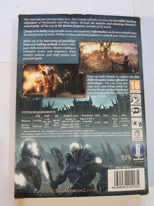 Two Worlds PC DVD with Manual and Map