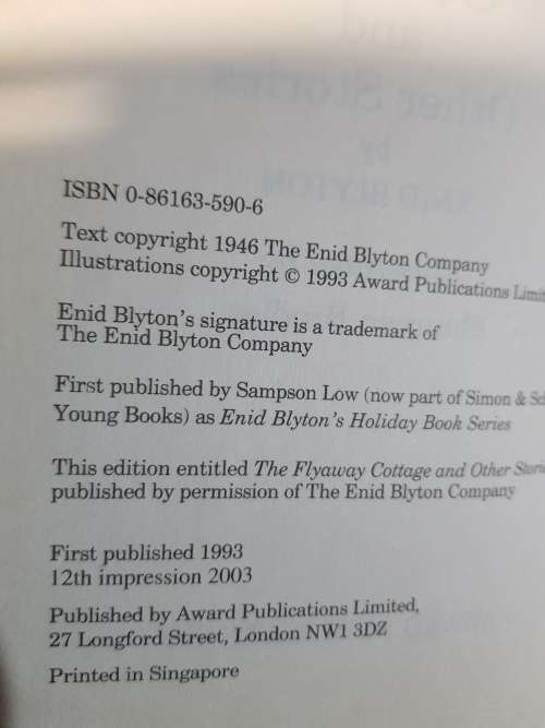 Enid Blyton, The Faraway Cottage and Other Stories, Hardcover