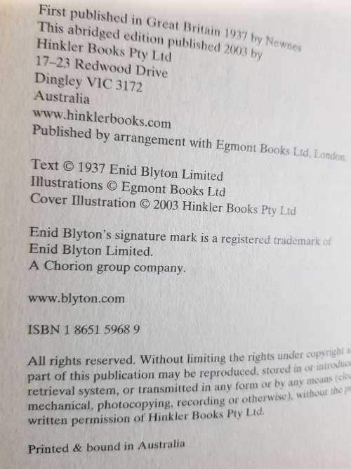 Enid Blyton, Adventures Of The Wishing Chair, Hardcover