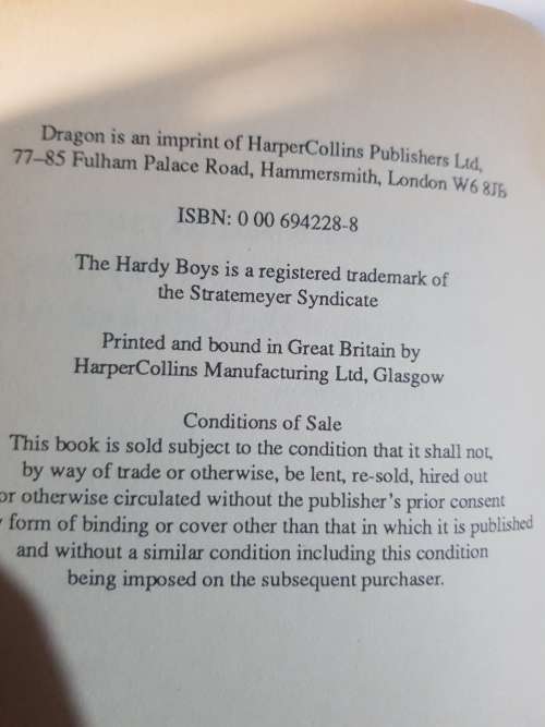 The Hardy Boys Bumper Hard Back by Franklin W. Dixon
