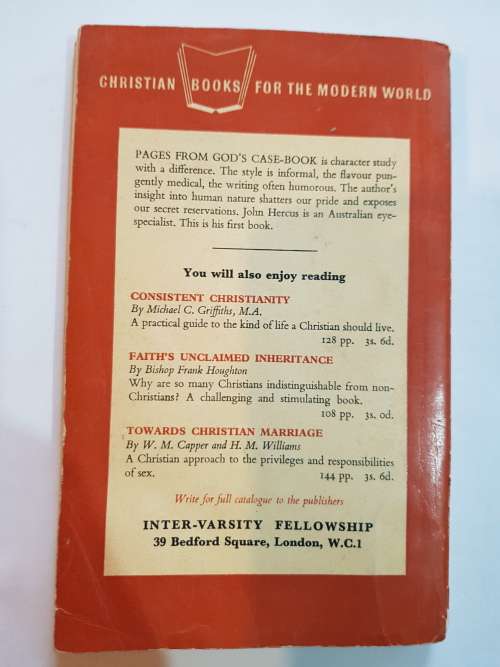 Pages from God`s Case-book by John Hercus, 1962 First Edition