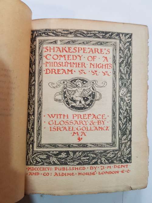 A Midsummer Nights Dream by William Shakespeare, 1896