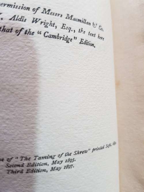 The Taming Of The Shrew by William Shakespeare, 1896