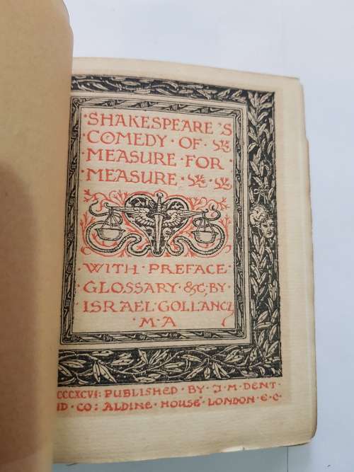 Measure For Measure by William Shakespeare, 1896