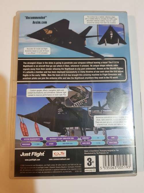 F-117A Stealth Fighter PC DVD