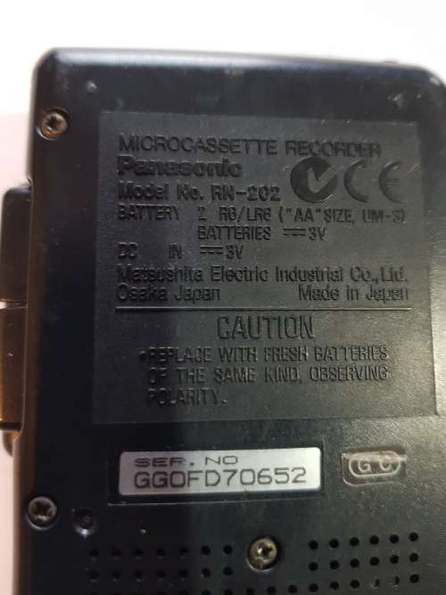 Panasonic Micro Cassette Recorder, RN-202