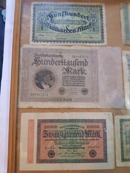 German Notes, Framed German Notes