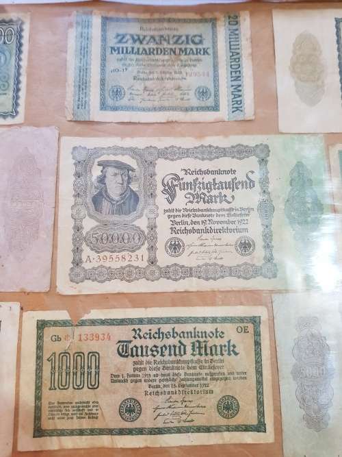 German Notes, Framed German Notes