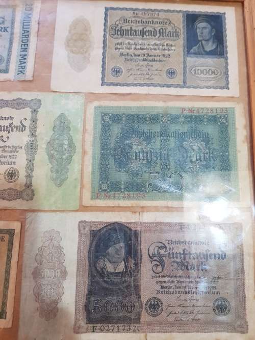 German Notes, Framed German Notes