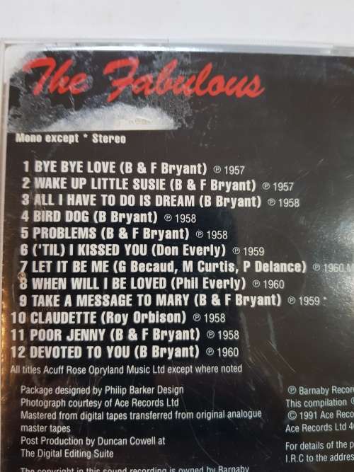 Everly Brothers, The Fabulous CD, France