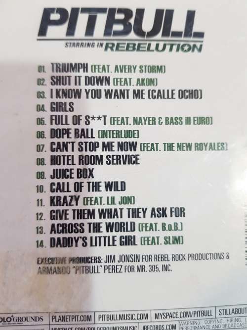 Pitbull, Rebelution CD