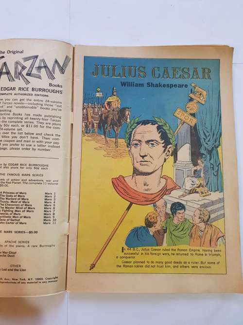 Classics Illustrated, Julius Caesar, William Shakespeare, No. 68, 1965