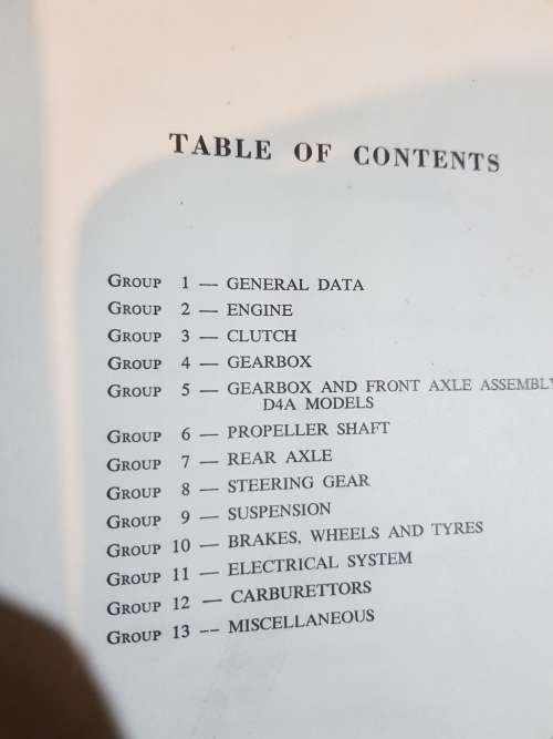 Peugeot 403, 403B and 404 Workshop Manual, 1956-1965