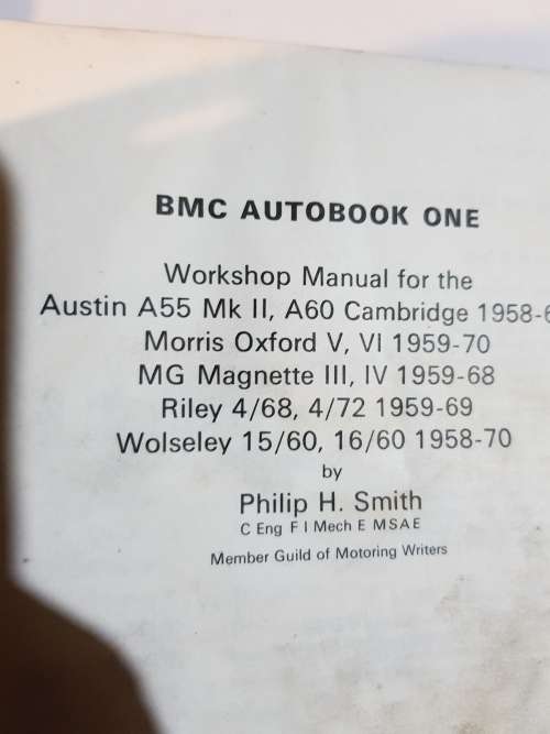 Austin, Morris Oxford, MG Magnette, Riley, Wolseley Workshop Manual