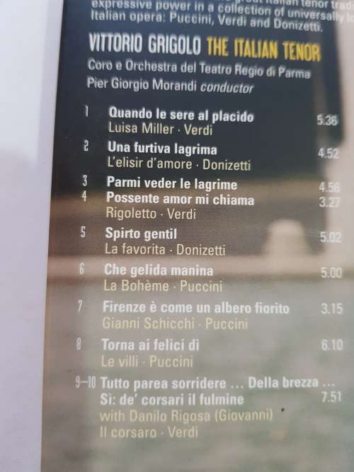 Vittorio Grigolo, The Italian Tenor CD