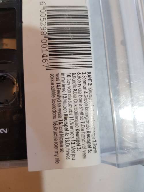 Die Gewildste Afrikaans Liedjies Ooit, Various Cassette
