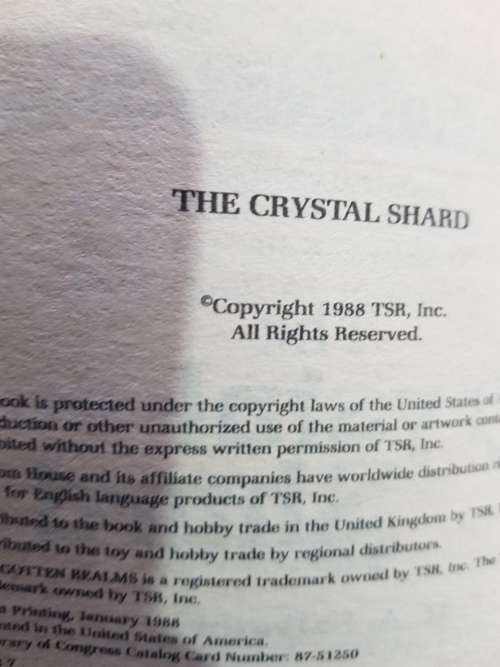 Forgotten Realms, The Crystal Shard, The Icewind Dale Trilogy, Book One by R.A. Salvatore
