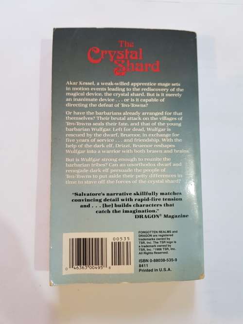 Forgotten Realms, The Crystal Shard, The Icewind Dale Trilogy, Book One by R.A. Salvatore