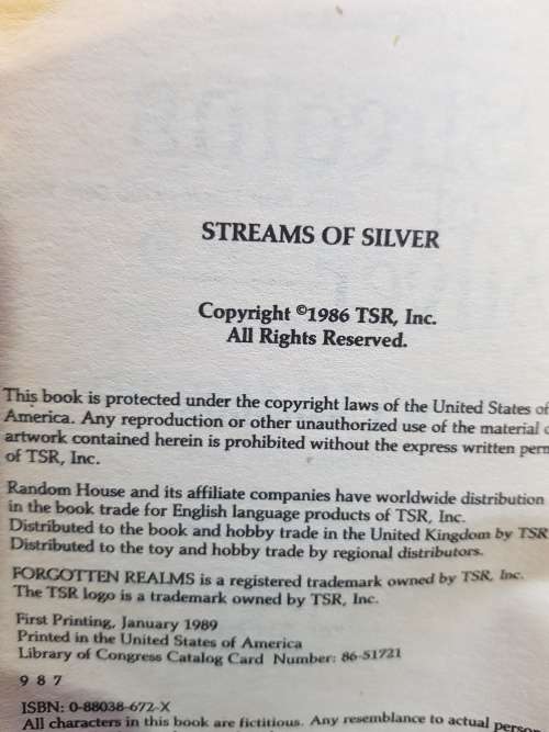 Forgotten Realms, Streams Of Silver, The Icewind Dale Trilogy, Book Two by R.A. Salvatore
