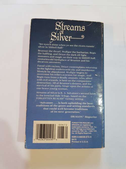 Forgotten Realms, Streams Of Silver, The Icewind Dale Trilogy, Book Two by R.A. Salvatore