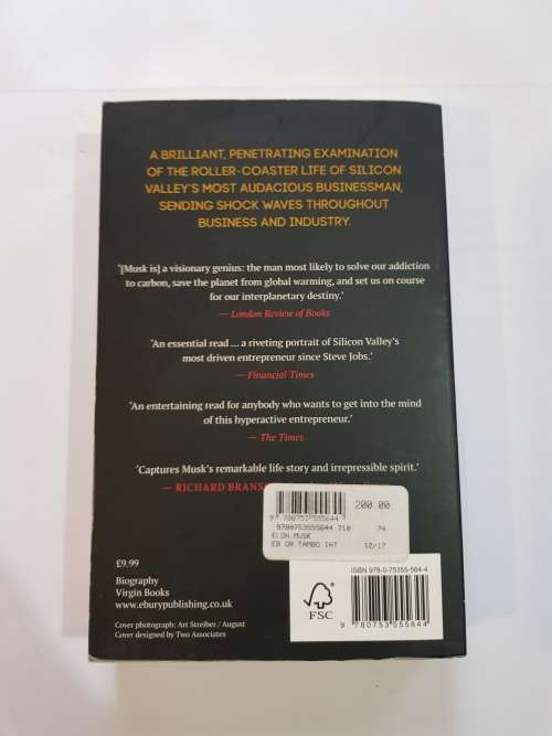 Elon Musk by Ashlee Vance, New Updated Edition