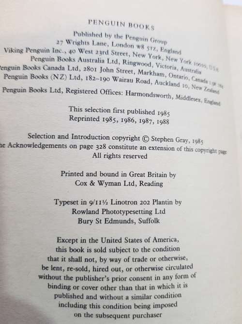 The Penguin Book of Southern African Stories edited by Stephen Gray
