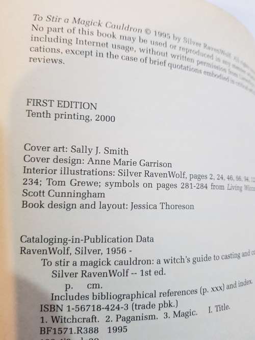 To Stir A Magick Cauldron by Silver Ravenwolf, A Witch`s Guide to Casting & Conjuring