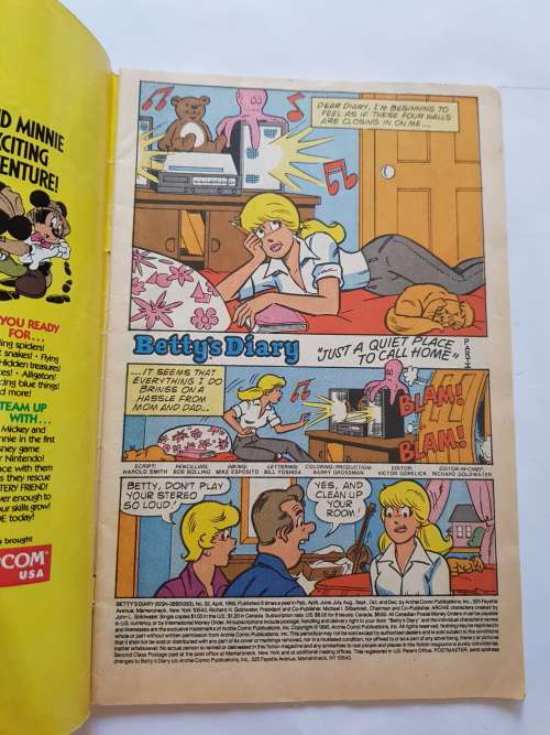 Betty`s Diary, No. 32 Archie Series, 1990