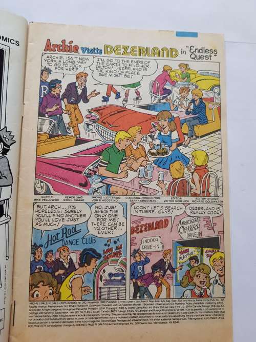 Archie`s Pals `n` Gals, No. 202, Archie Series, 1988