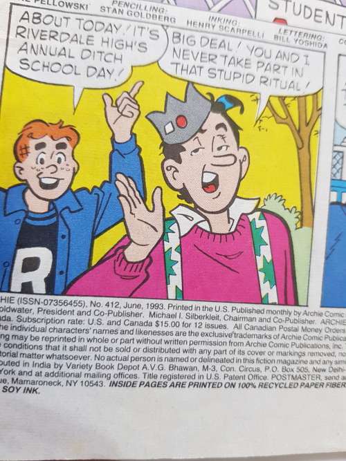 Archie, No. 412, Archie Comics, 1993