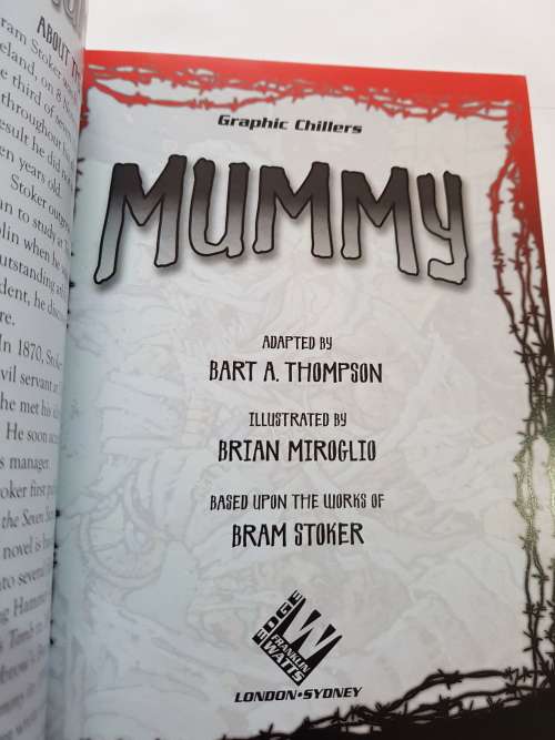 Graphic Chillers, Mummy, Bram Stoker, Bart A. Thompson, Brian Miroglio