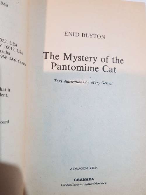 The Mystery Of The Pantomime Cat by Enid Blyton, 1983