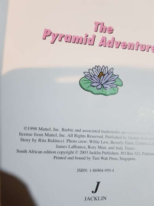 Barbie, The Pyramid Adventure, Mattel 1998