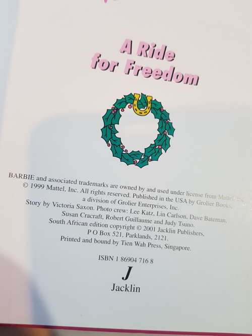 Barbie, A Ride For Freedom, Mattel 1999